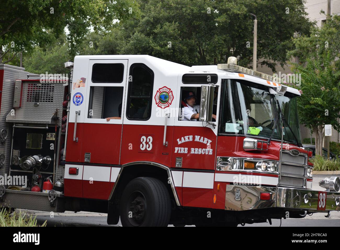 LAKE MARY, FLORIDA, USA - Lake Mary Fire and Rescue Truck 1 luglio 2021. Foto Stock
