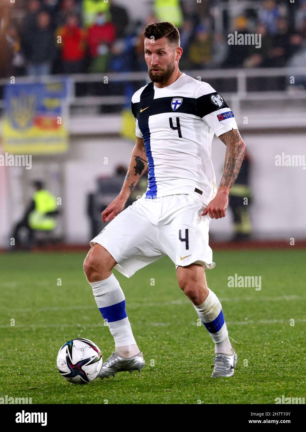 9.10.2021, Stadio Olimpico, Helsinki. Finlandia / Ucraina. Joona Toivio - Finlandia Foto Stock