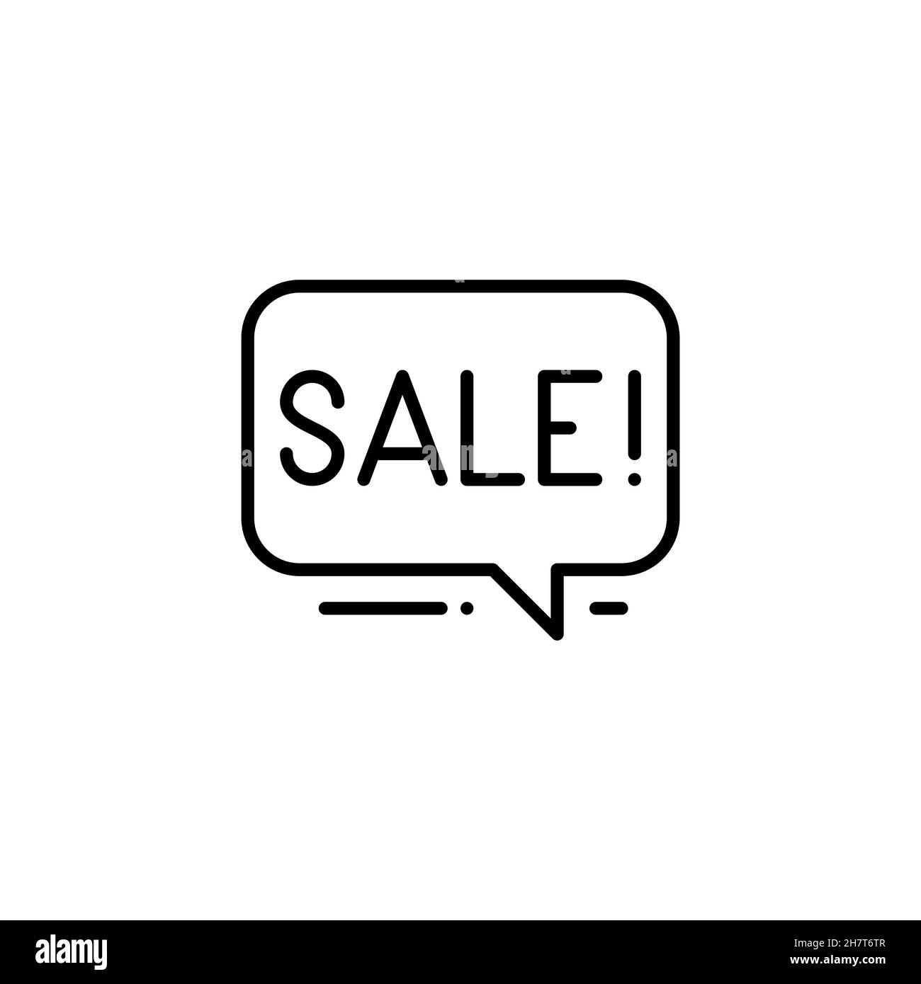 Bolla del discorso di vendita. Icona tratto modificabile pixel Perfect Illustrazione Vettoriale