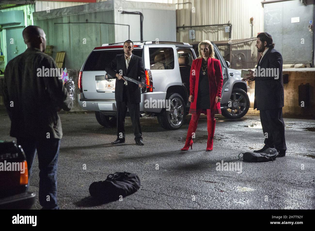 DATA DI RILASCIO: Febbraio 26, 2016 TITOLO: Triple 9 CASA DI PRODUZIONE: Open Road Films REGISTA: John Hillcoat TRAMA: Una banda di criminali e poliziotti corrotti piano l'assassinio di un ufficiale di polizia al fine di tirare fuori il loro più grande heist ancora attraverso la città STARRING: Casey Affleck, Chiwetel Ejiofor, Anthony Mackie. (Credit Image: © Open Road Films/Entertainment Pictures) Foto Stock