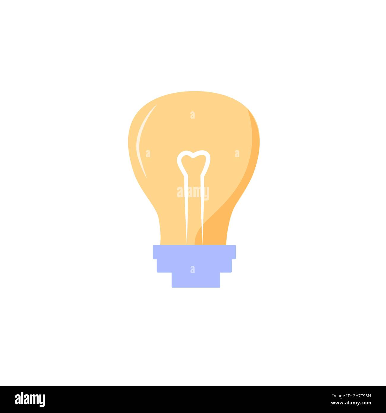 Lampada cartoon piatta, dispositivi elettrici per il comfort della vita domestica, concetto di illustrazione vettoriale Illustrazione Vettoriale