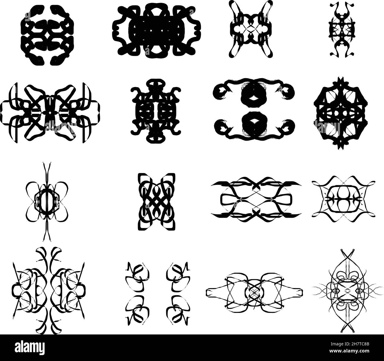 Forme vettoriali isolate su sfondo bianco, collezione di icone vettoriali per decorazione Illustrazione Vettoriale