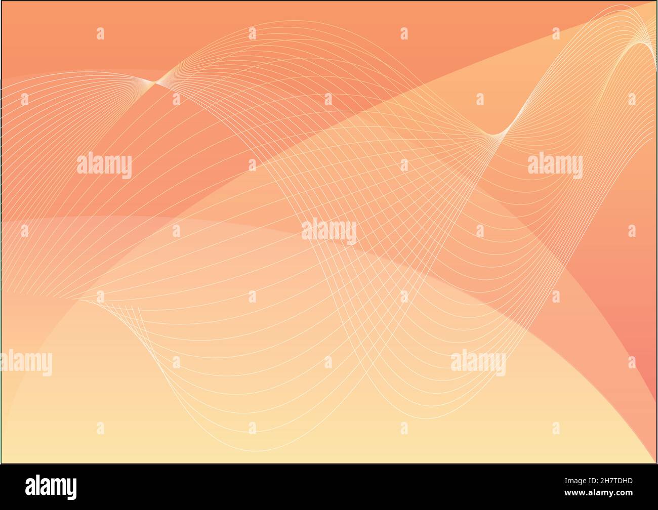 Corallo pantone sfondo vettoriale astratto ondulato, sfondo astratto desktop Illustrazione Vettoriale