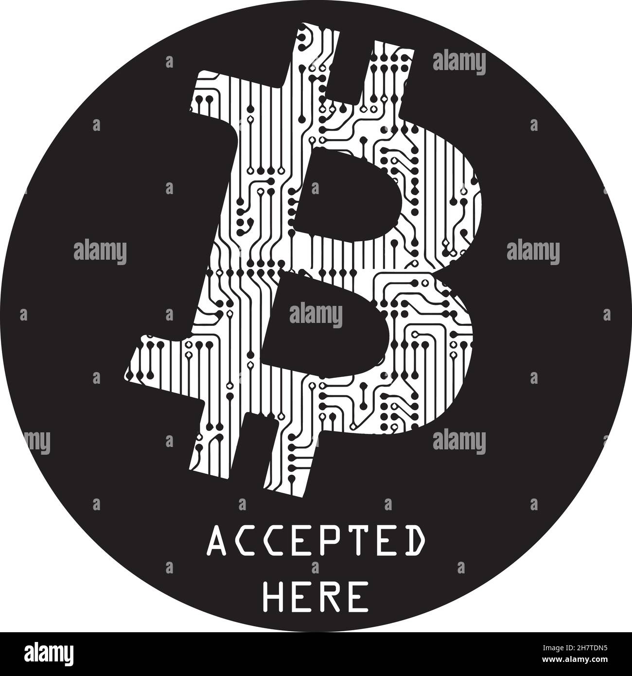 Segno bitcoin criptovaluta, icona vettoriale isolata su sfondo bianco. Cartello Bitcoin Illustrazione Vettoriale