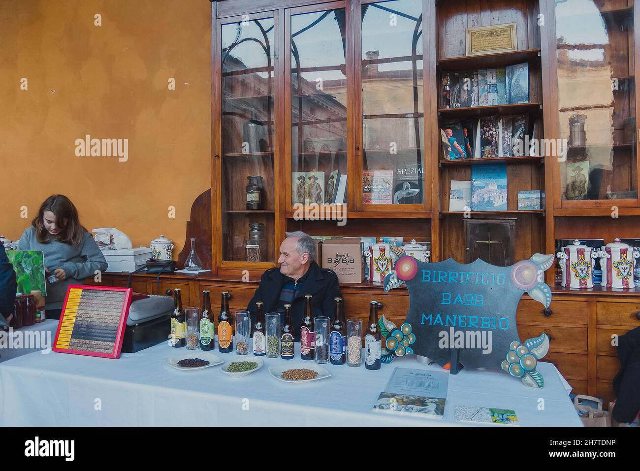 Un evento molto popolare mercato della Terra, il mercato della Terra, un mercato agricolo Foto Stock