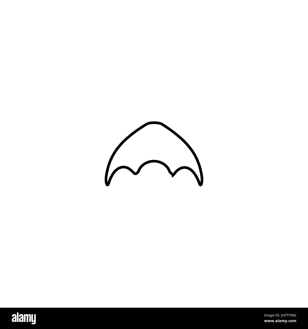 Icona linea deltaplano. Semplice stile fly turismo poster sfondo simbolo. Fly Extreme logo elemento di design. Stampa T-shirt. Vettore per adesivo. Illustrazione Vettoriale