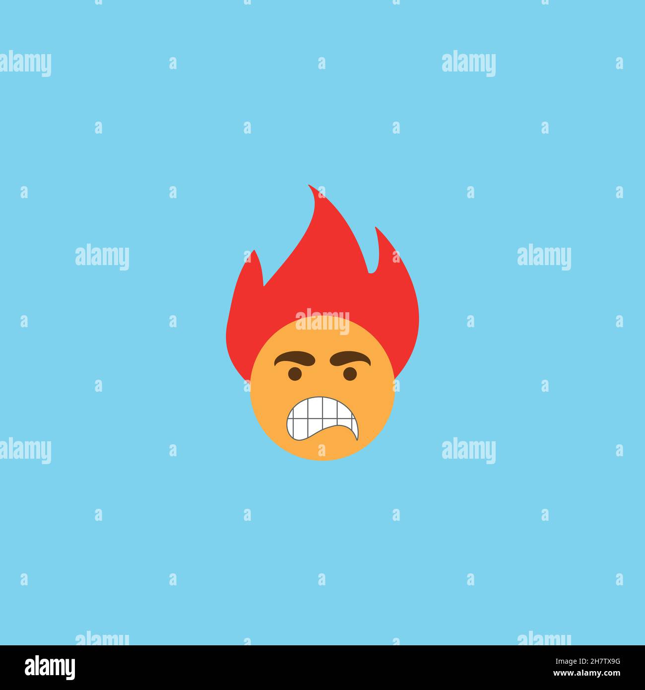 Icona della linea di sindrome da attacco di panico dei bambini. Stile semplice Bambini sindrome attacco panico poster simbolo di sfondo. Elemento di design del logo. Stampa T-shirt. Vettore Illustrazione Vettoriale