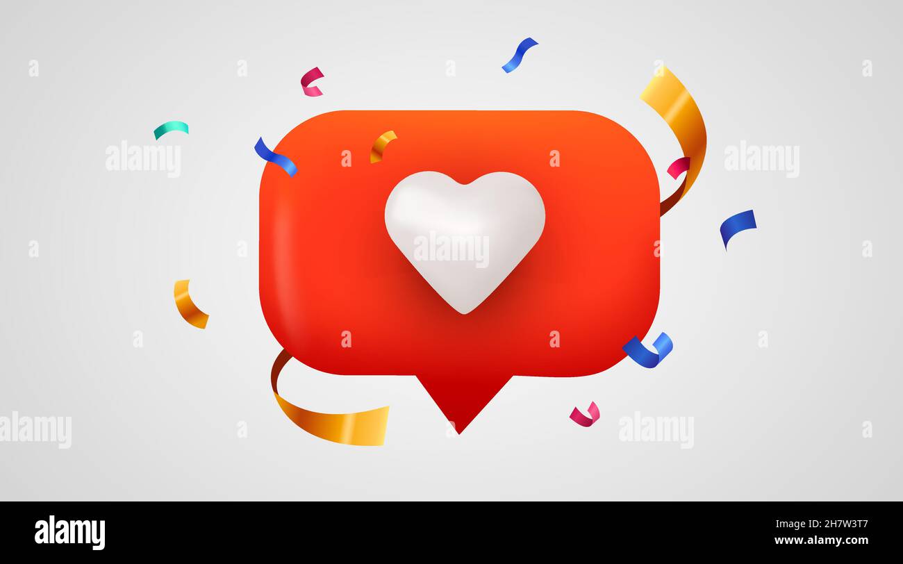 Icona simile a notifica. Come icona cuore. Social media. Illustrazione vettoriale Illustrazione Vettoriale