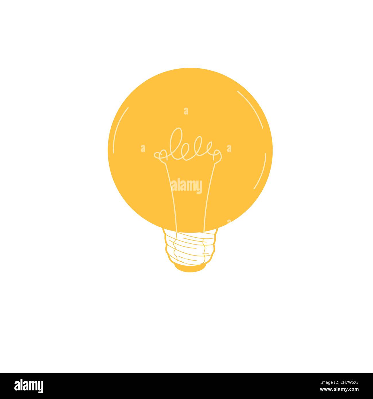 Lampada cartoon piatta, dispositivi elettrici per il comfort della vita domestica, concetto di illustrazione vettoriale Illustrazione Vettoriale