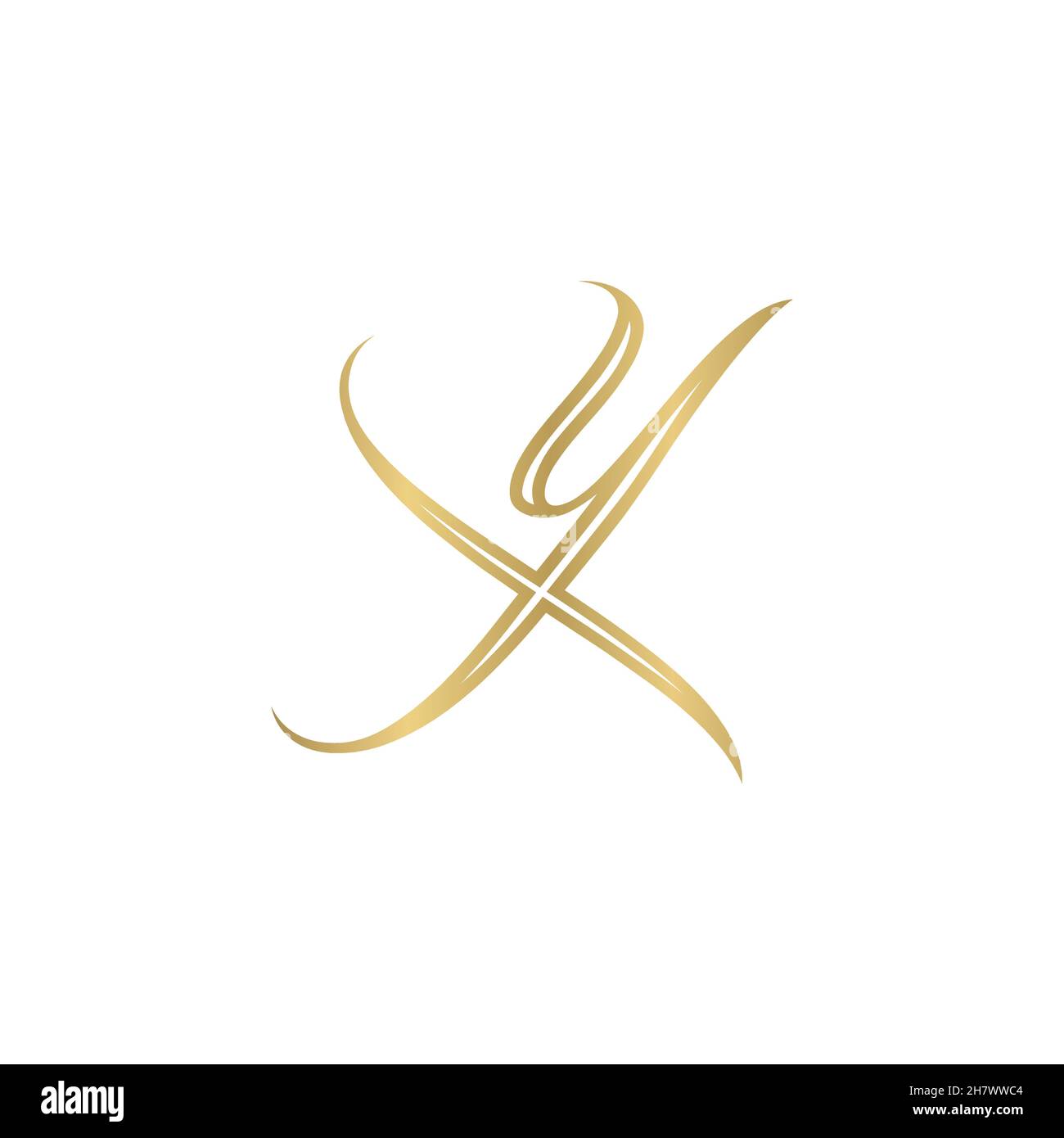 Lettere iniziali logo YX, XY, X e Y Illustrazione Vettoriale