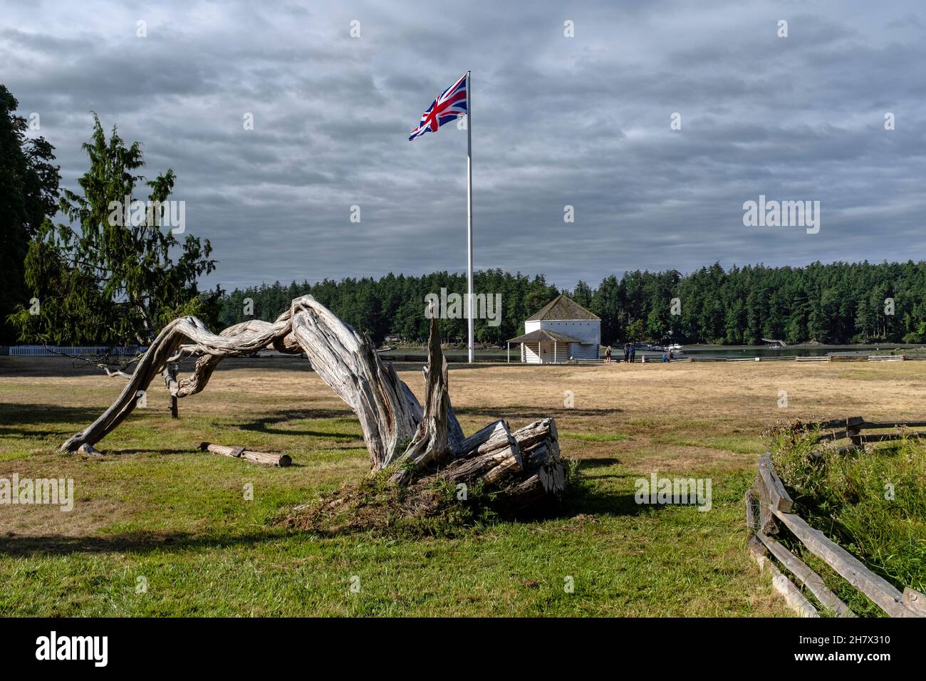 WA20409-00....WASHINGTON - Inglese Camp National Historic Park sull'Isola di San Juan. Foto Stock