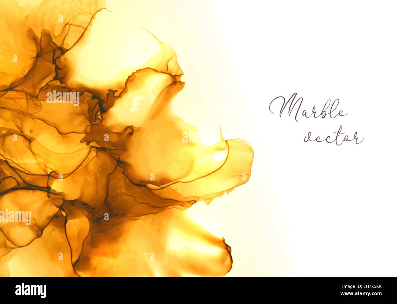 Texture moderna in marmo. Schizzi di inchiostro con alcol. Design elegante con poster color pastello. Art. Flusso liquido Illustrazione Vettoriale