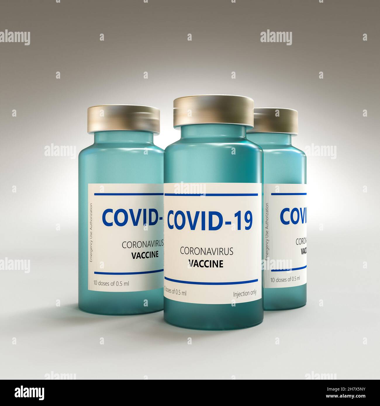 vaccino del virus covid-19. rendering 3d Foto Stock