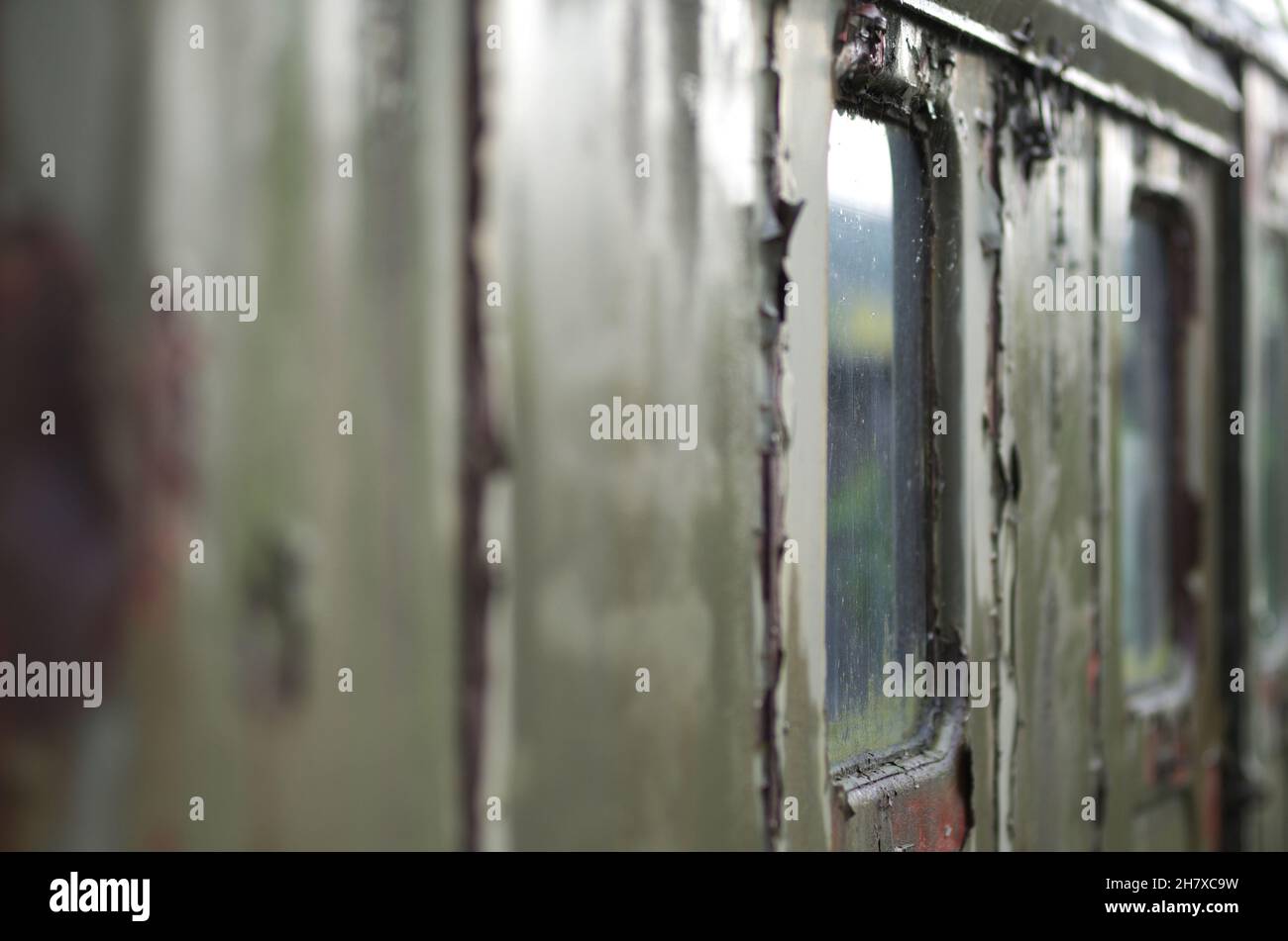 Vecchia capanna arrugginita dell'esercito Foto Stock