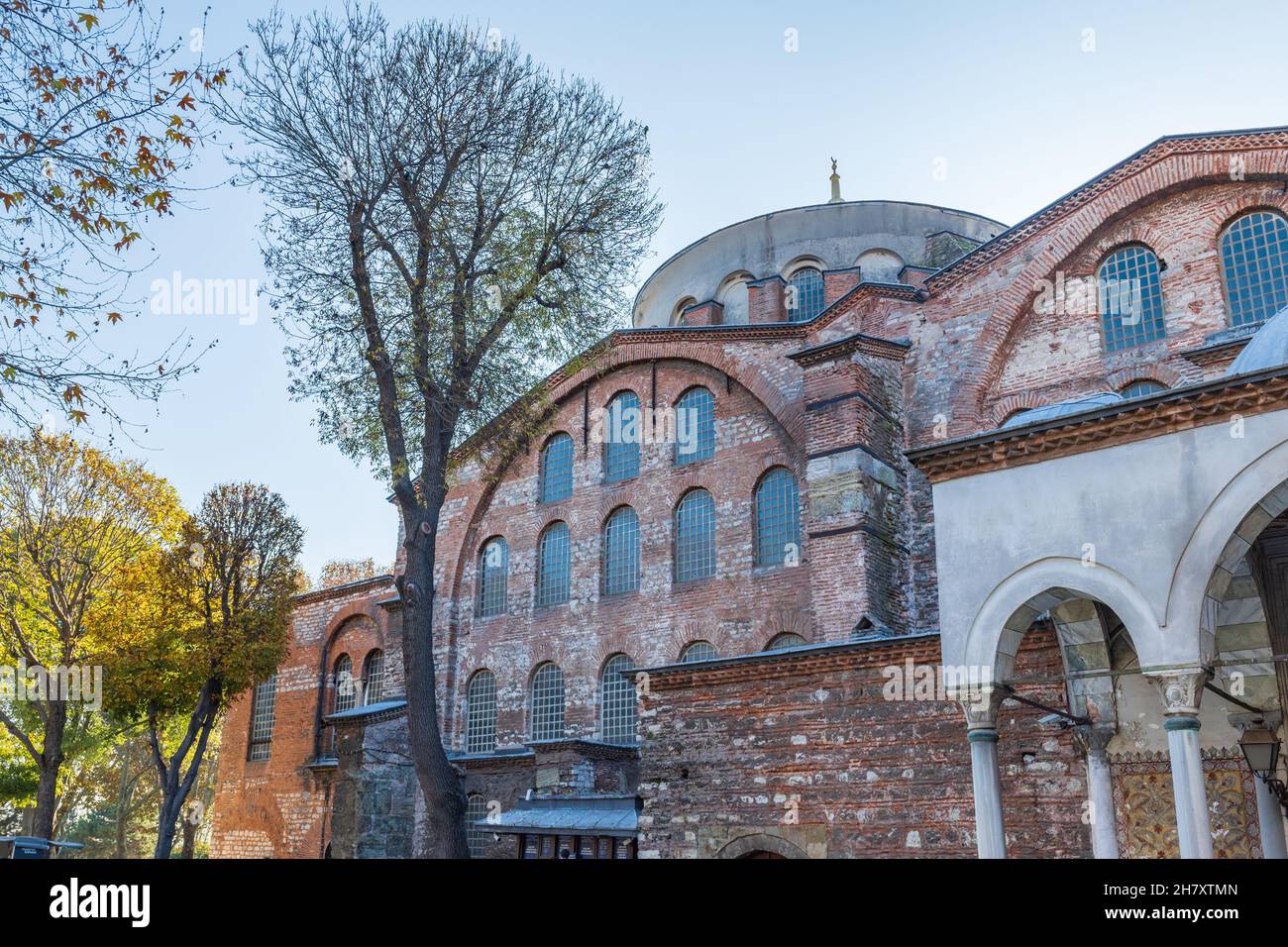 Hagia Irene, Chiesa di San Irene di Istanbul, a Istanbul. L'edificio storico del Museo Hagia Irene si trova accanto al Palazzo Topkapi Foto Stock