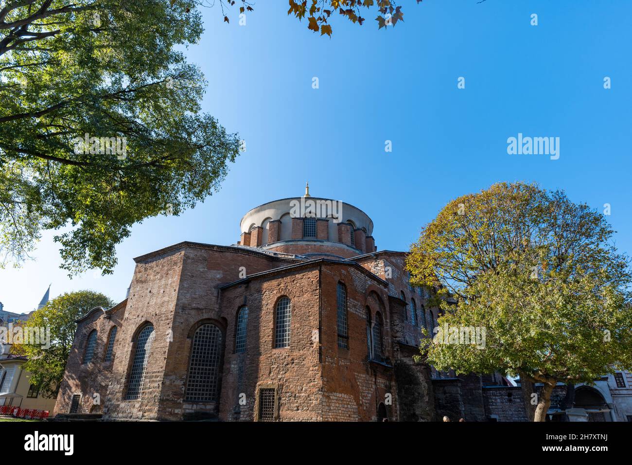 Hagia Irene, Chiesa di San Irene di Istanbul, a Istanbul. L'edificio storico del Museo Hagia Irene si trova accanto al Palazzo Topkapi Foto Stock