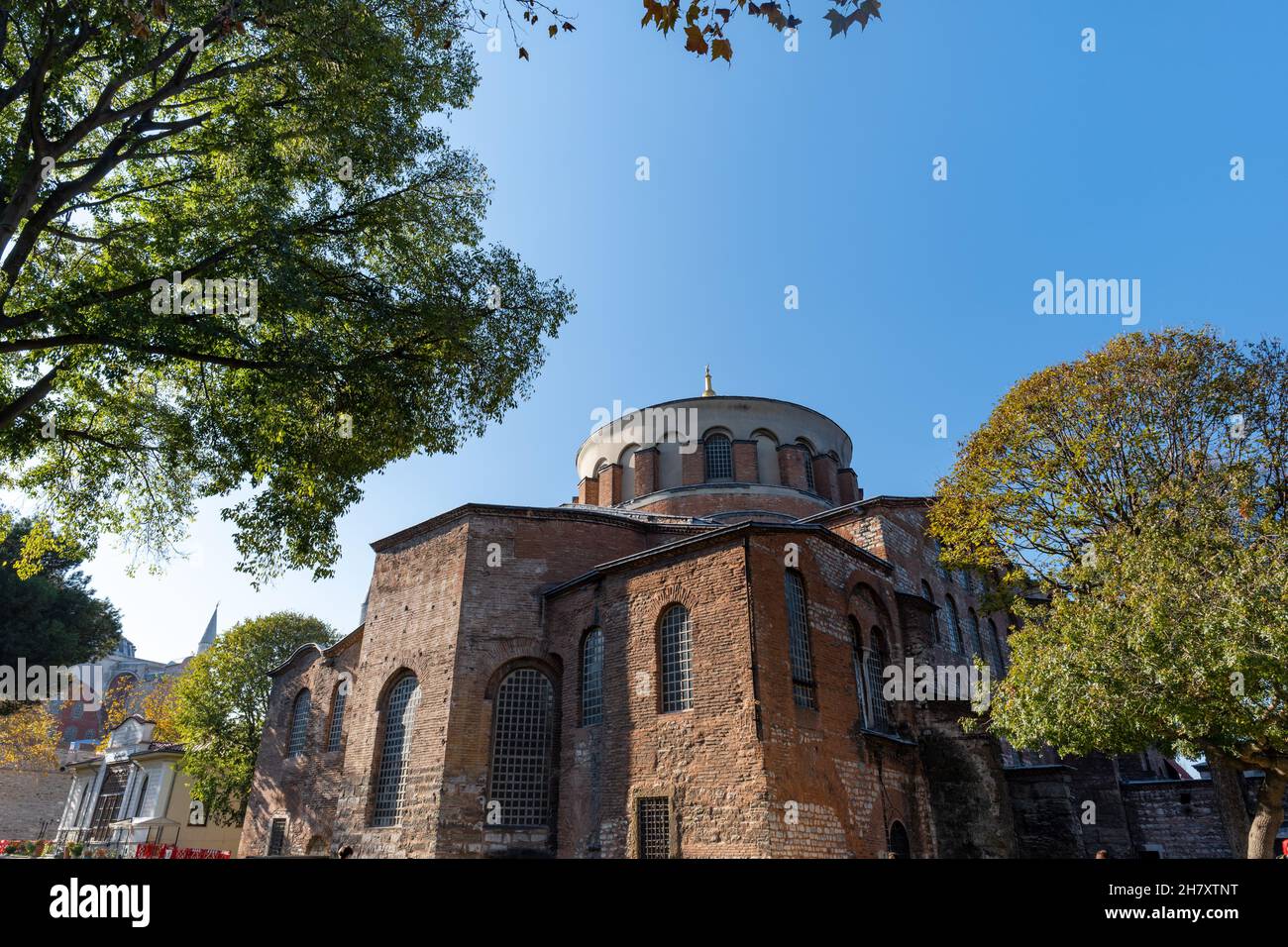 Hagia Irene, Chiesa di San Irene di Istanbul, a Istanbul. L'edificio storico del Museo Hagia Irene si trova accanto al Palazzo Topkapi Foto Stock