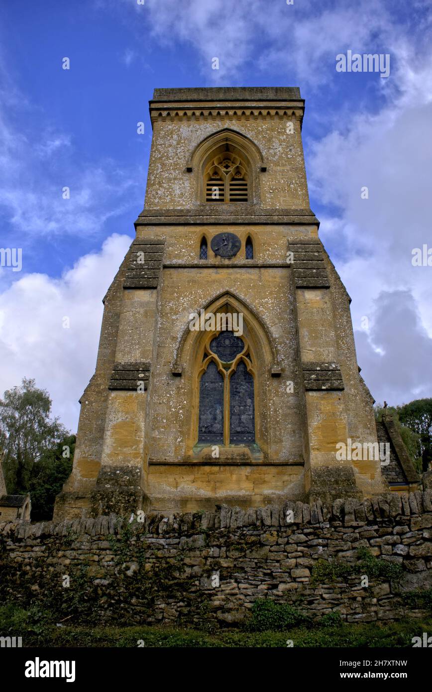 San Barnaba chiesa parrocchiale, Snowshill village, Gloucestershire, Cotswolds, Inghilterra Foto Stock