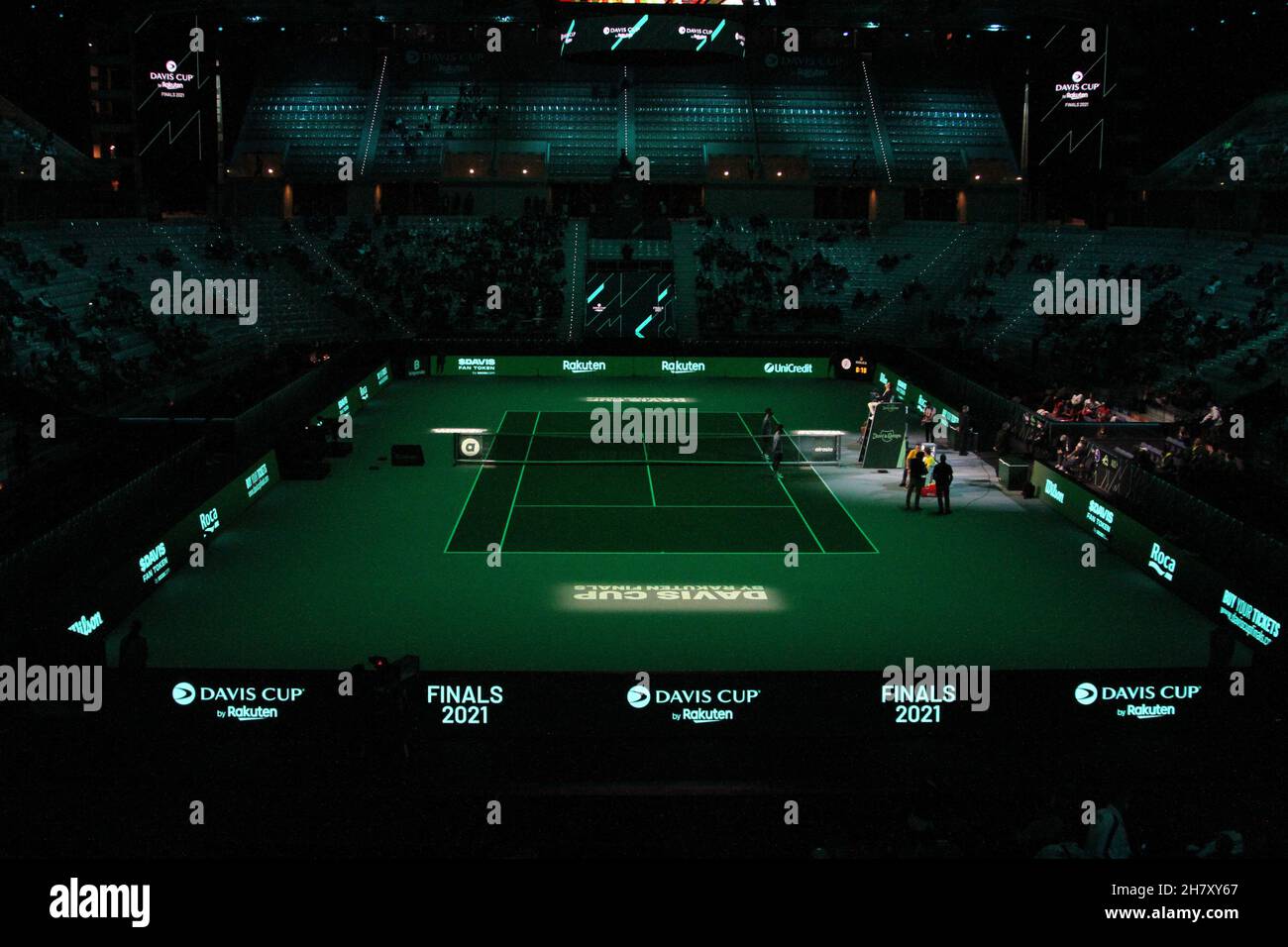 Durante la Coppa Davis 2021, evento di tennis tra Croazia e Australia il 25 novembre 2021 a Pala Alpitour a Torino - Foto: Nderim Kaceli/DPPI/LiveMedia Foto Stock