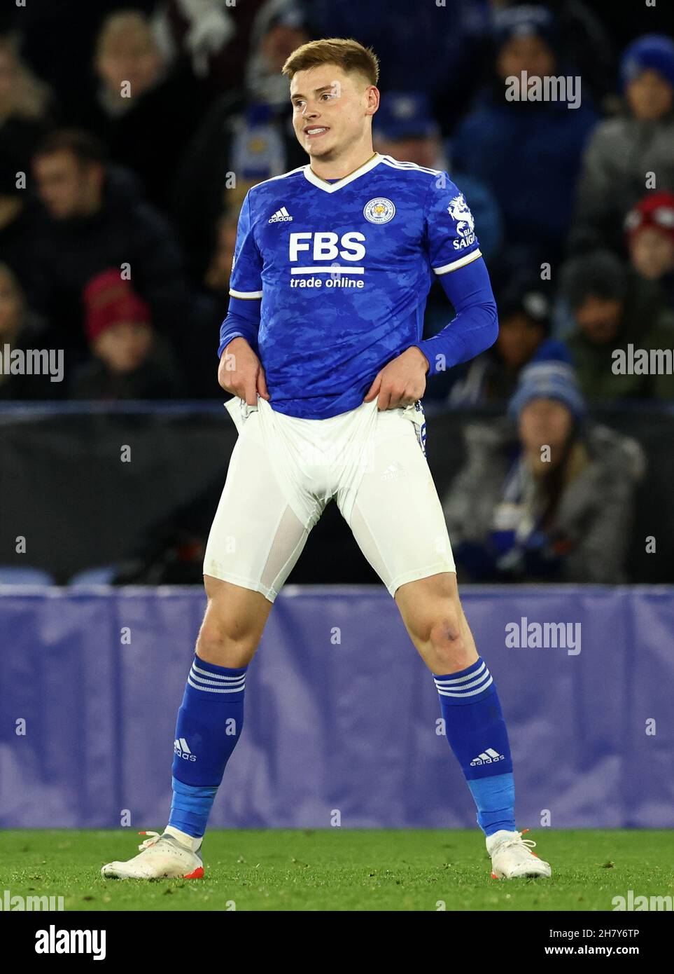 Leicester, Inghilterra, 25 novembre 2021. Harvey Barnes di Leicester City durante la partita della UEFA Europa League al King Power Stadium di Leicester. Il credito dovrebbe essere: Darren Staples / Sportimage Foto Stock