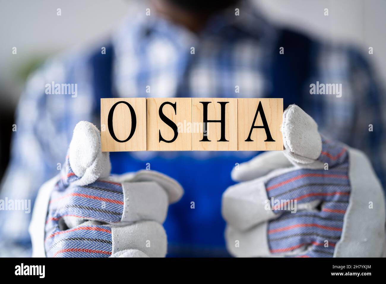 Ingegnere di costruzioni e costruzioni OSHA. Ispezione di sicurezza Foto Stock