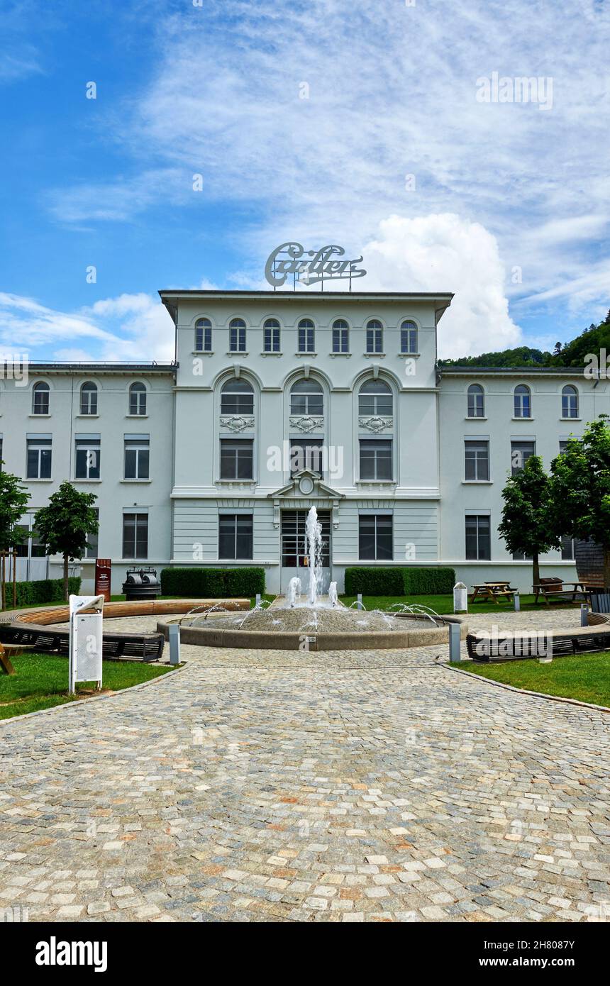 Visita al museo e alla fabbrica del cioccolato Cailler. Broc, Svizzera Foto Stock