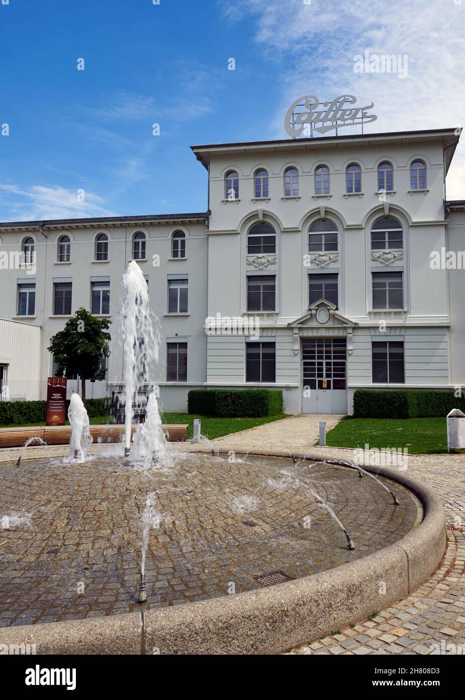 Visita al museo e alla fabbrica del cioccolato Cailler. Broc, Svizzera Foto Stock