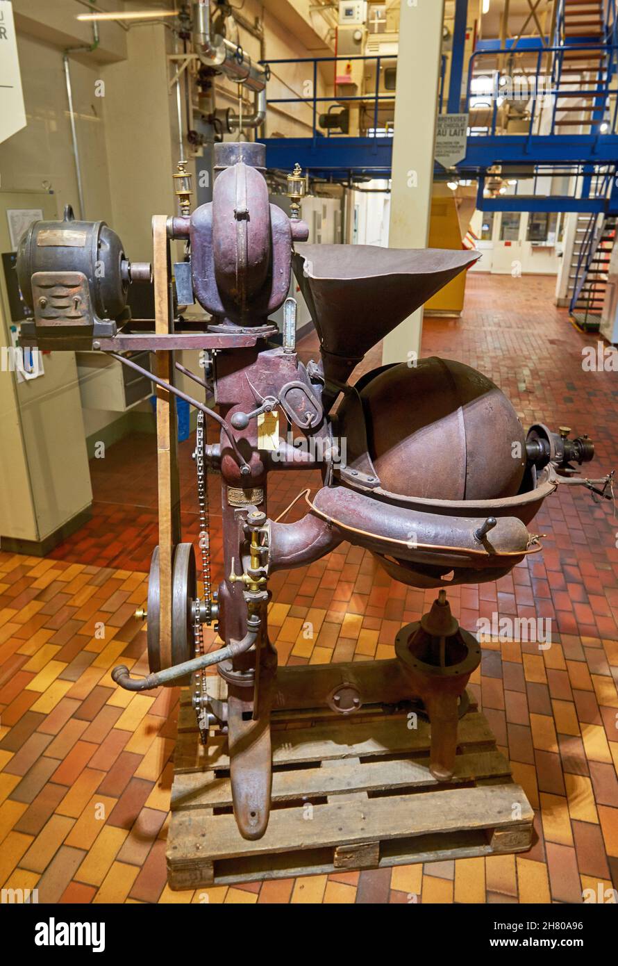 Visita al museo e alla fabbrica del cioccolato Cailler. Broc, Svizzera Foto Stock