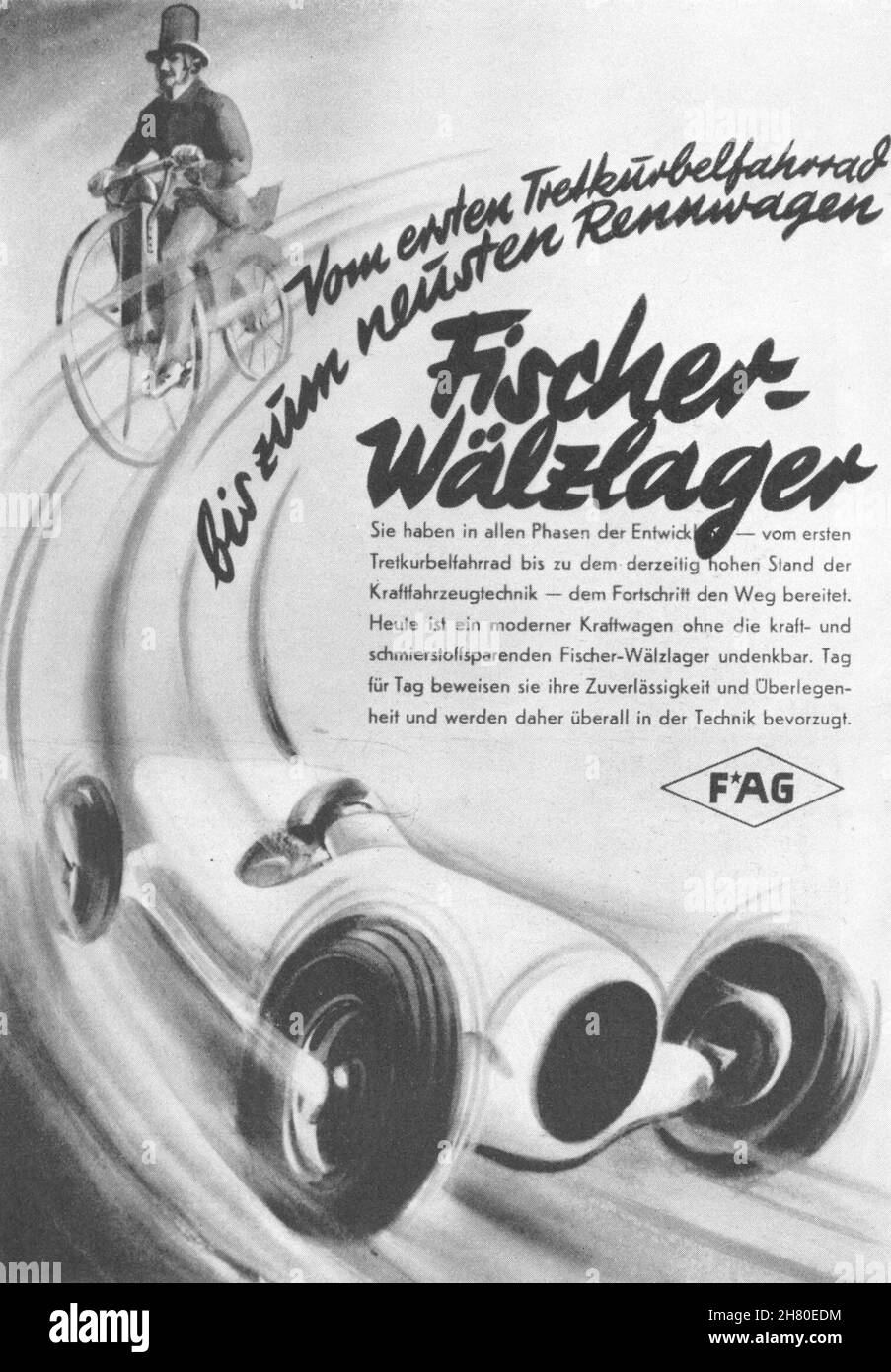 GERMANIA. Fischer-Walzlager 1936 vecchia stampa vintage Foto Stock