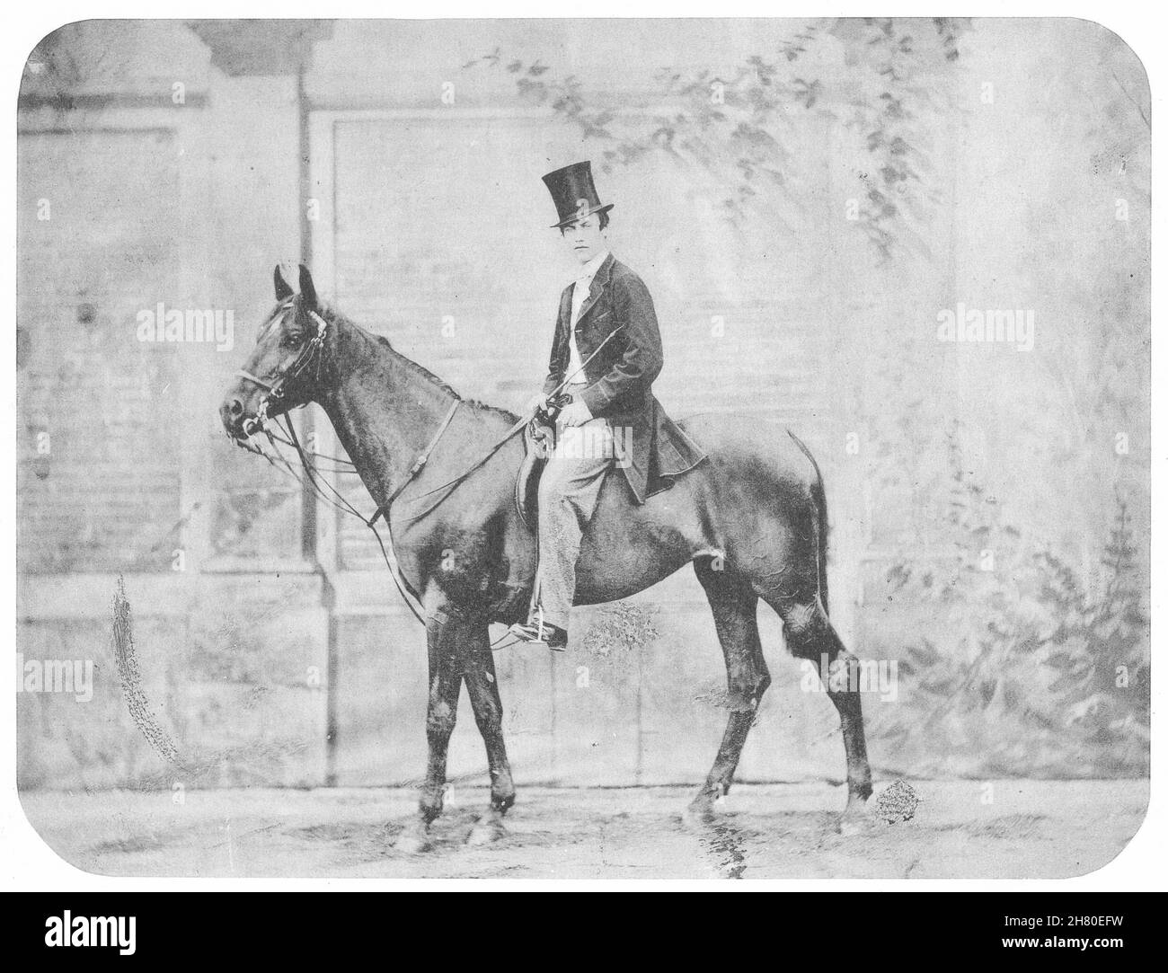 PARIGI.Ritratto equestre del conte Louis-Philippe-Albert d'Orléans; ca.1860 1935 Foto Stock