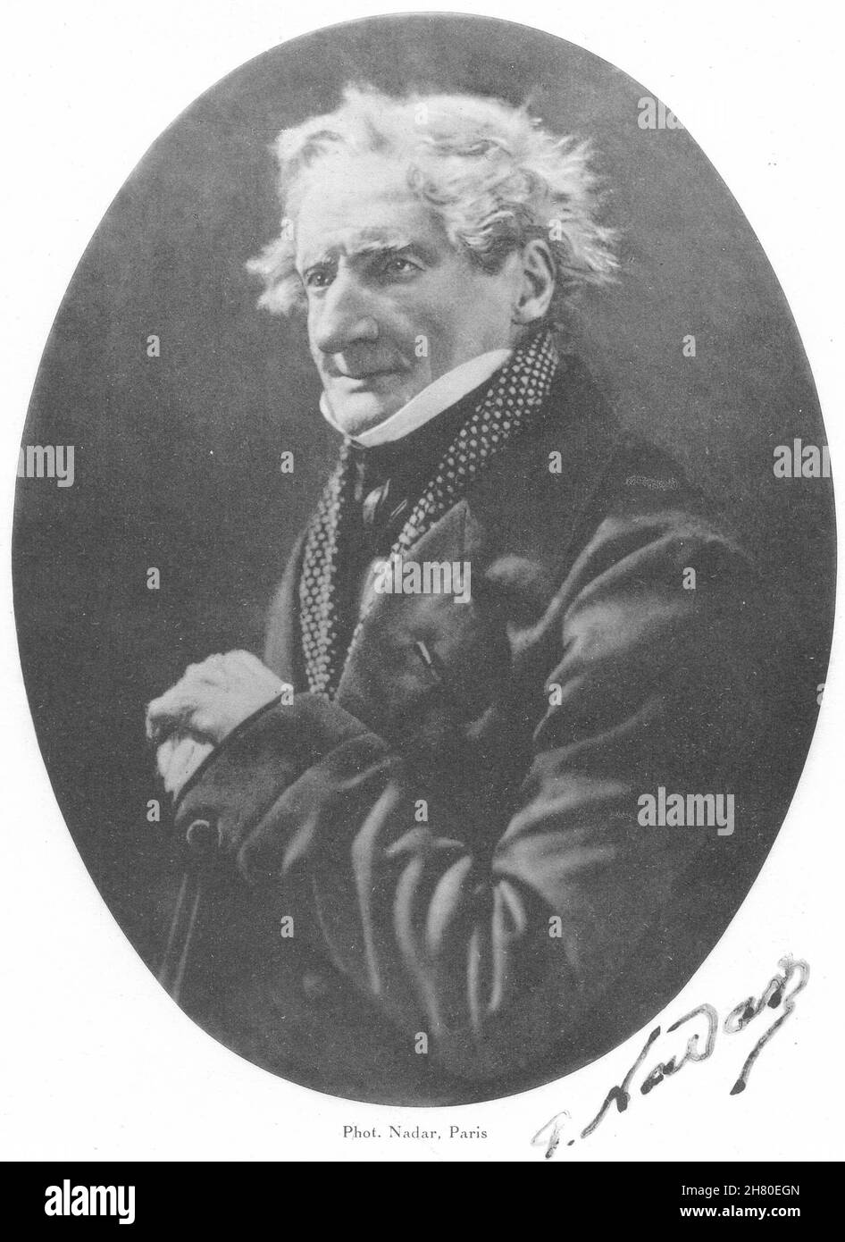 RE. Ritratto del pittore Luc-Charles Cicéri, circa 1865 1935 vecchia stampa d'annata Foto Stock