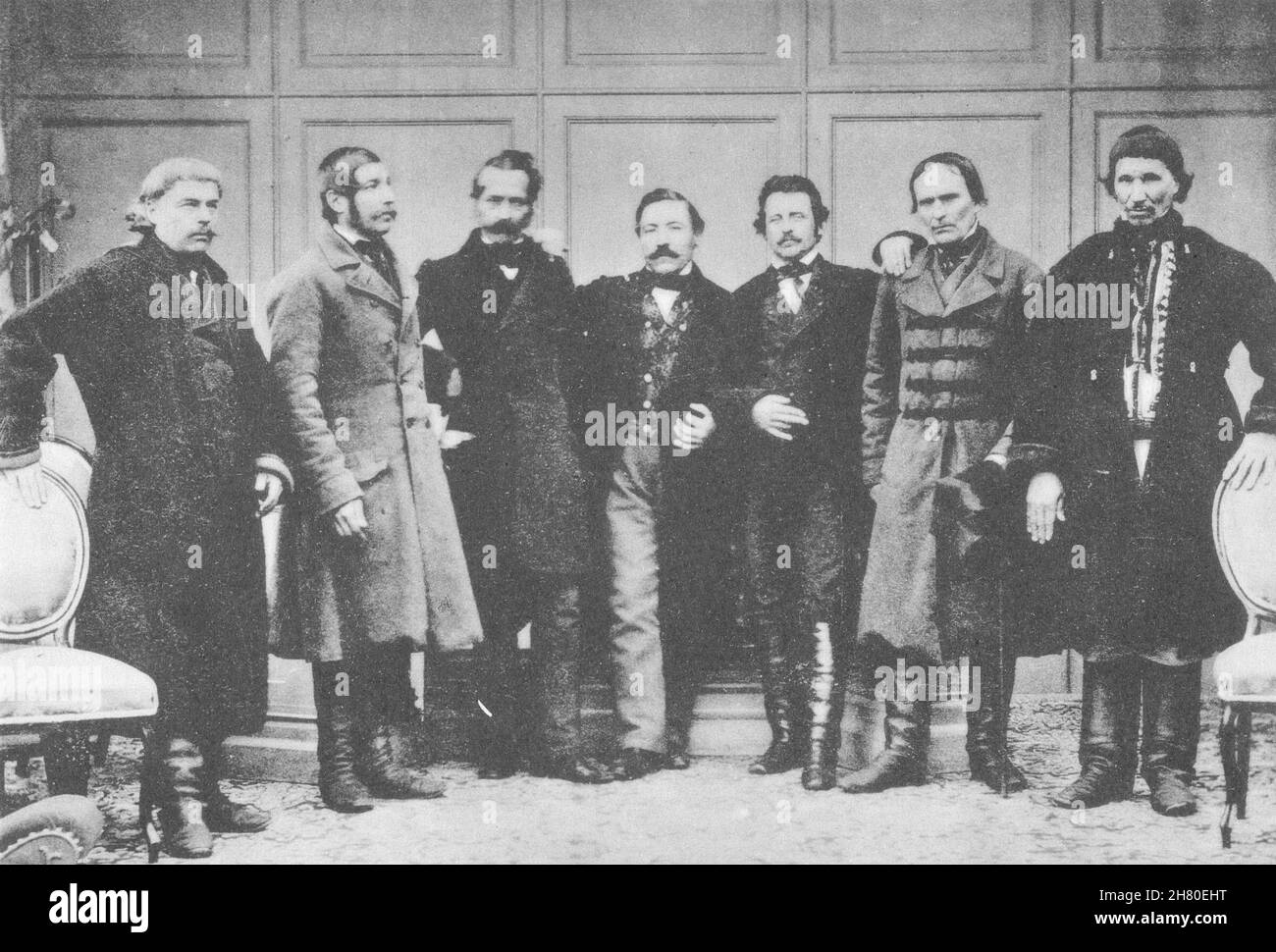 AUSTRIA. Gruppo di deputati austriaci C.1862 1935 vecchia stampa Foto Stock