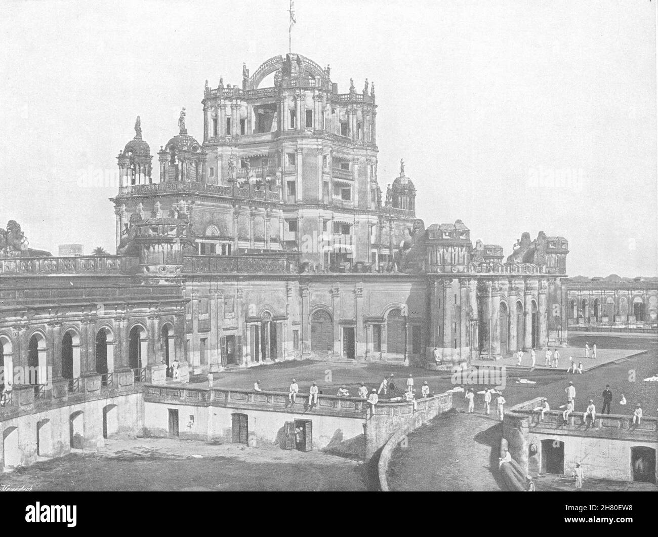 INDIA. Lucknow- la Martinière 1895 vecchia stampa d'epoca Foto Stock