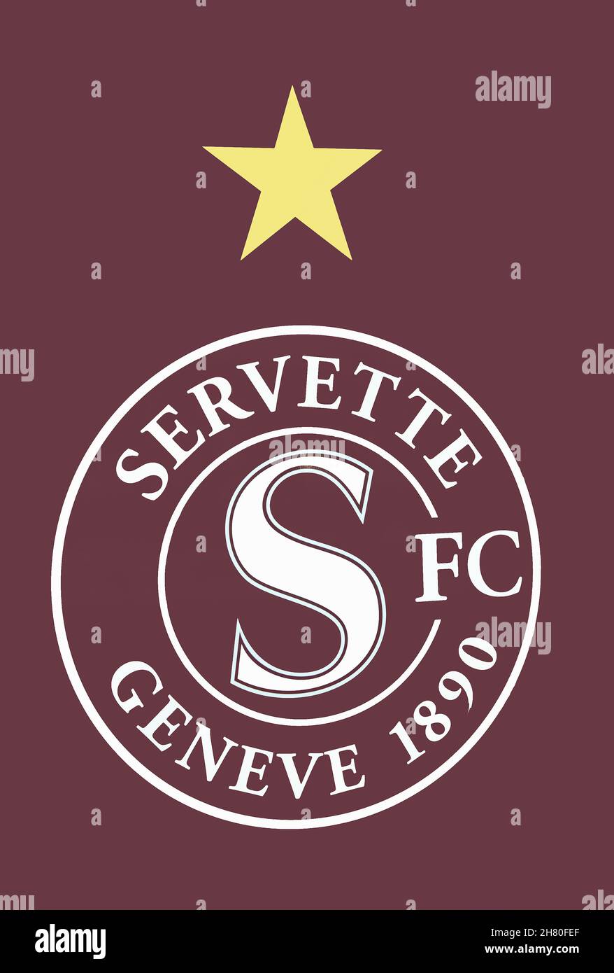 Emblema del team FC Servette Foto Stock