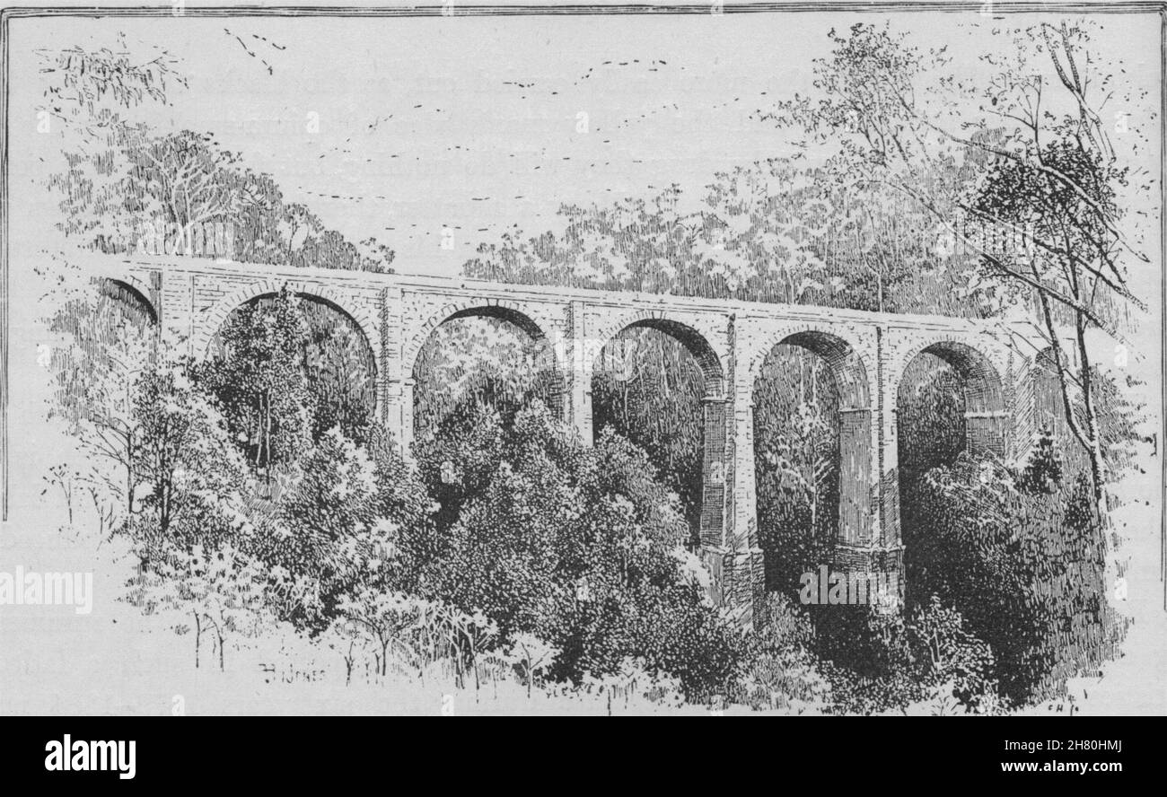 Il Viadotto, Penrith zig-zag. Il Blue Mountains. Australia 1890 antica stampa Foto Stock