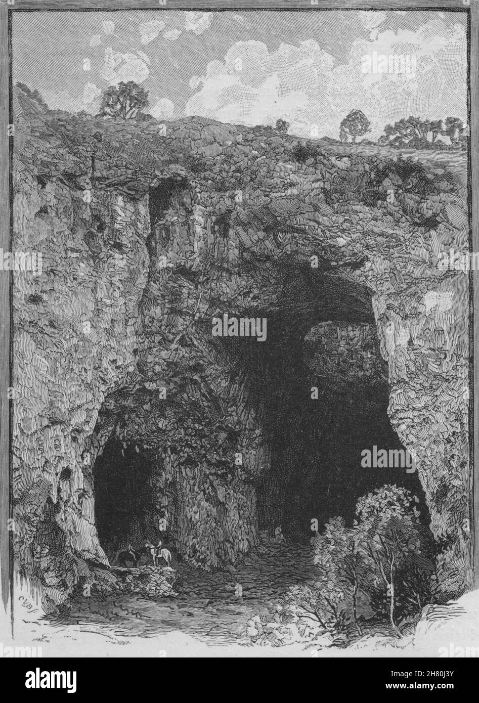 Il Kiandra grotte. Australia 1890 antica vintage delle immagini di stampa Foto Stock