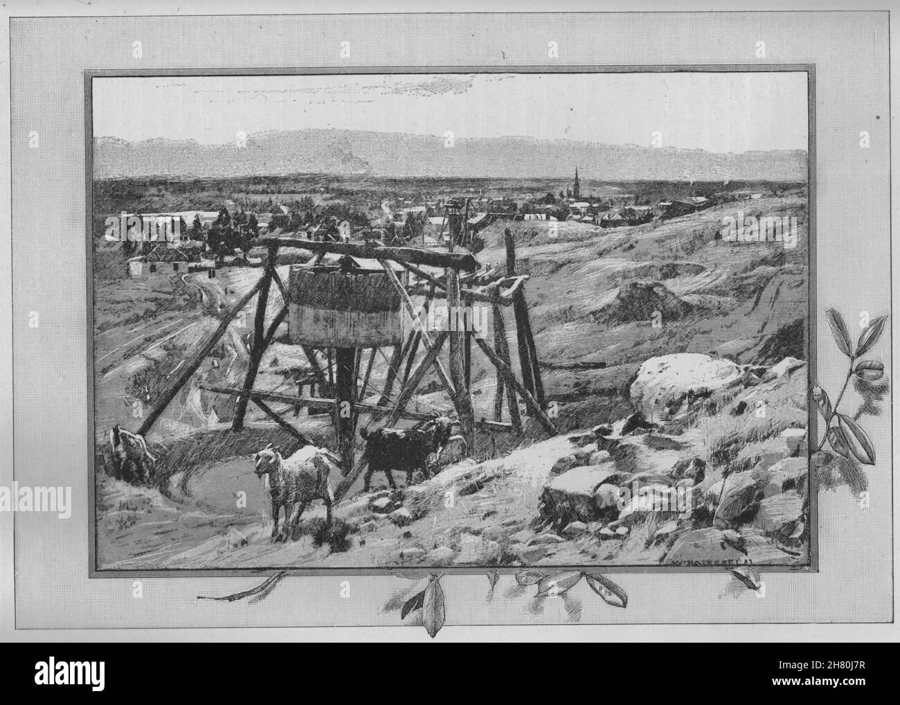 Stawell. Victoria. Australia 1890 antica vintage delle immagini di stampa Foto Stock