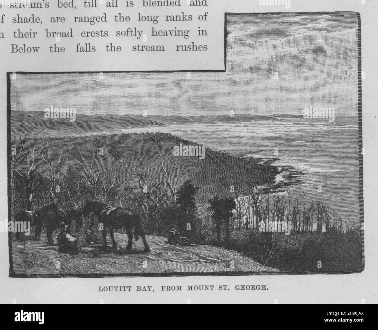 Loutitt Bay, dal Monte San Giorgio. Lorne. Australia 1890 antica stampa Foto Stock