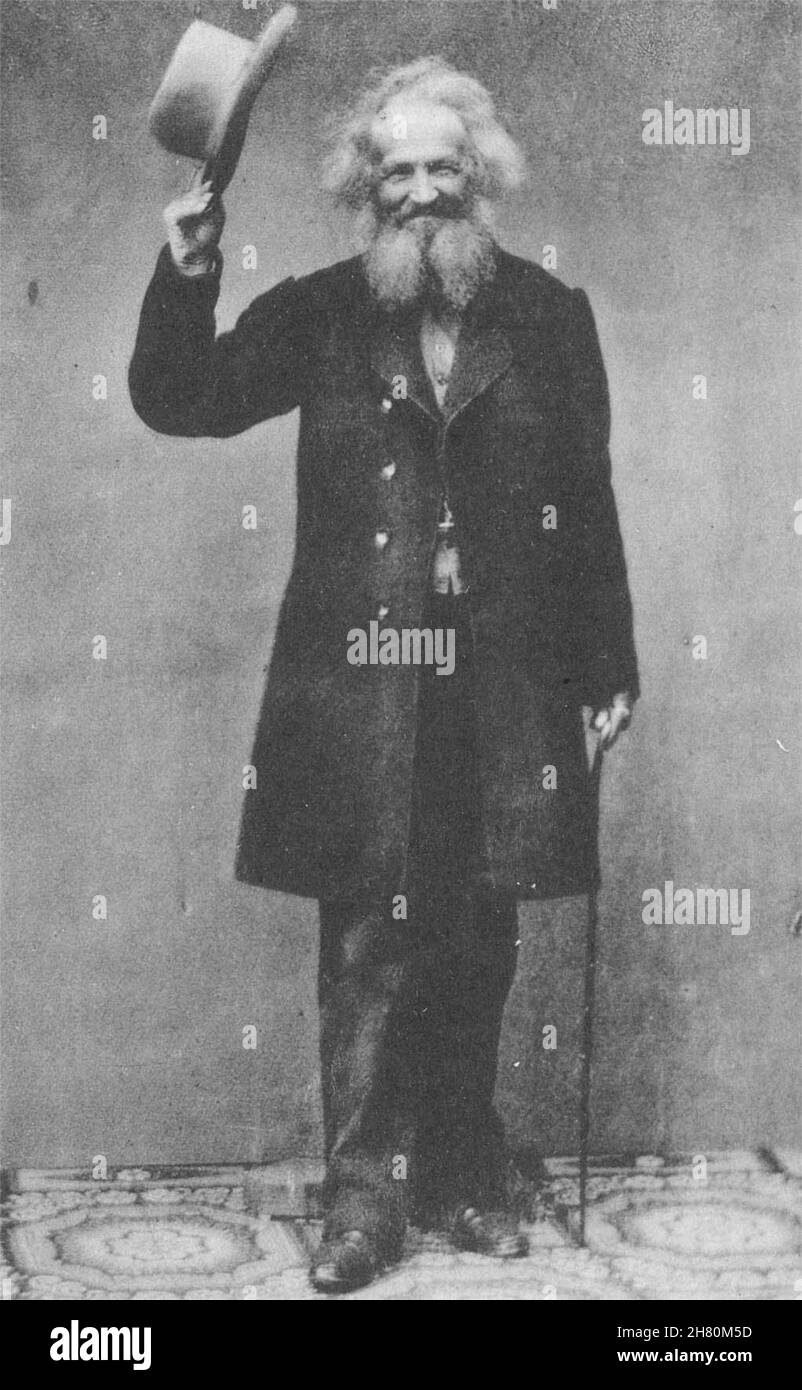 ARTISTI. Ritratto del pittore Joseph Hornung, circa 1865 1935 vecchia stampa d'annata Foto Stock