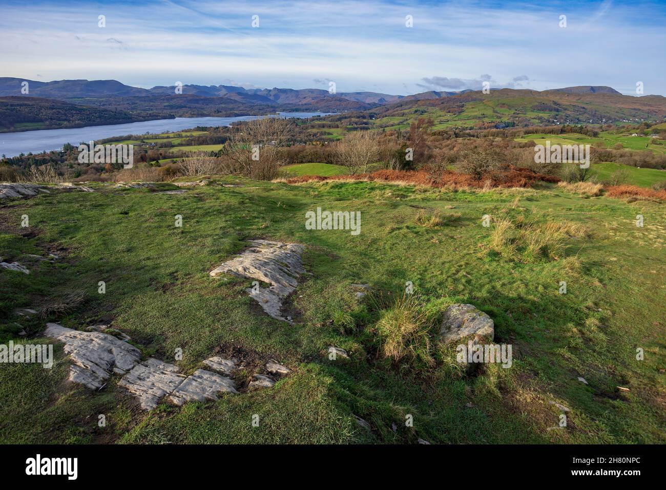 Vista di Windermere da Orrest Head. Foto Stock