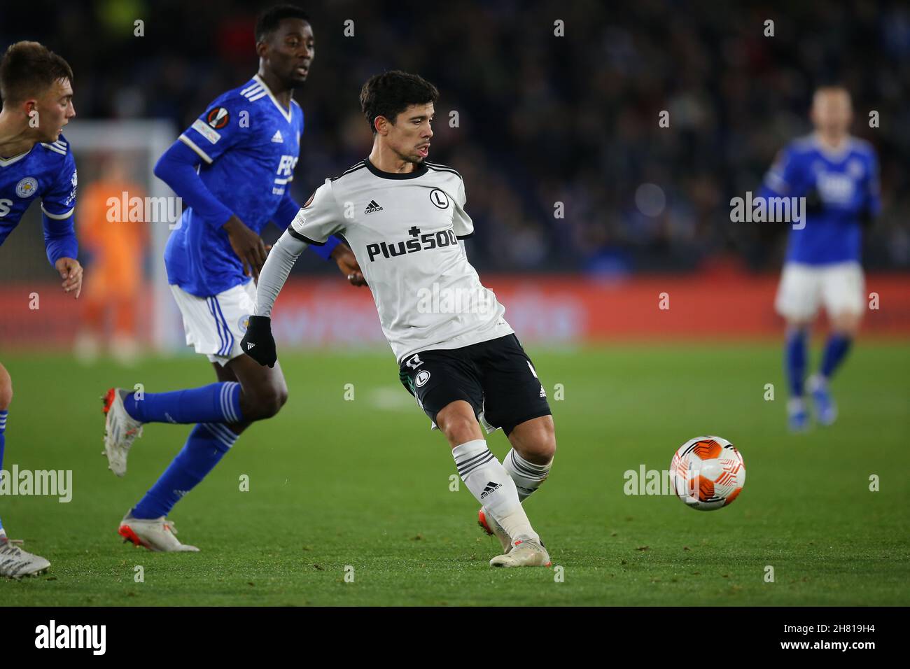 Andre Martins of Legia Varsavia durante la partita di calcio Leicester City / Legia Warsaw, UEFA Europa League , King Power Stadium, Leicester, UK-25 novembre 2021 Foto Stock