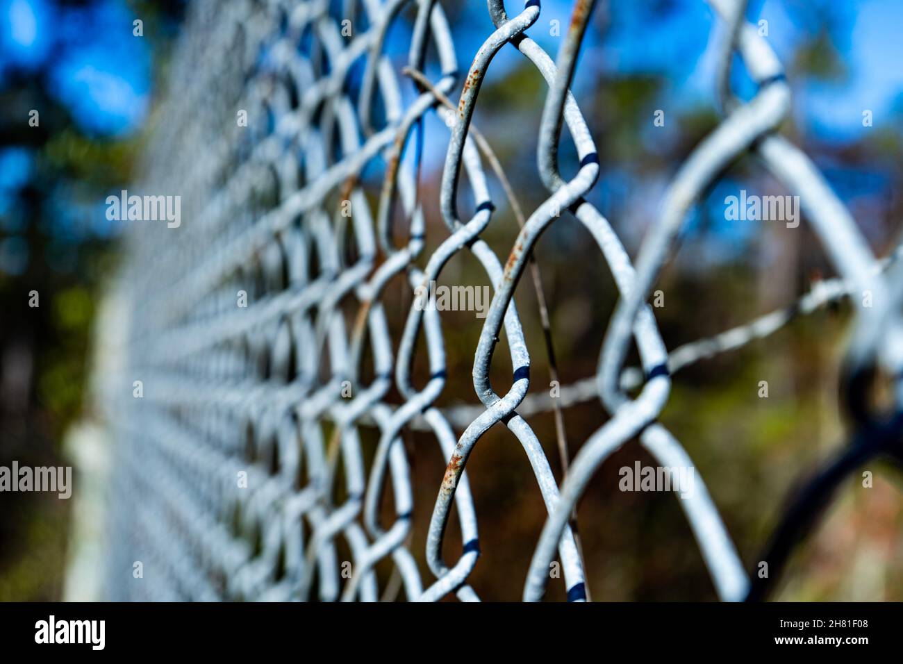 Catena collegamento recinto Foto Stock