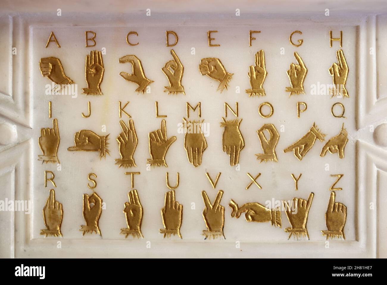 Alfabeto della lingua dei segni Foto Stock
