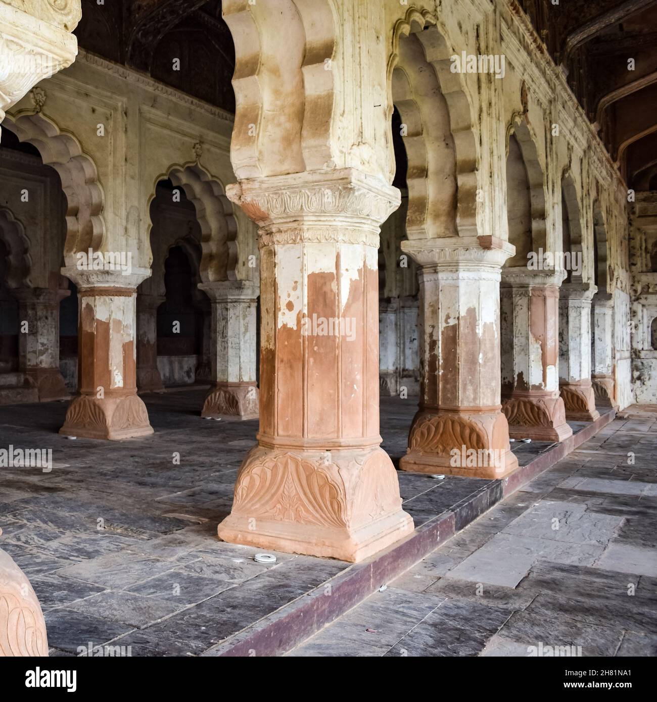 Jahangir Mahal (Forte di Orchha) in Orchha, Madhya Pradesh, India, Jahangir Mahal o Palazzo di Orchha è cittadella e guarnigione situato in Orchha. Madhya Prade Foto Stock