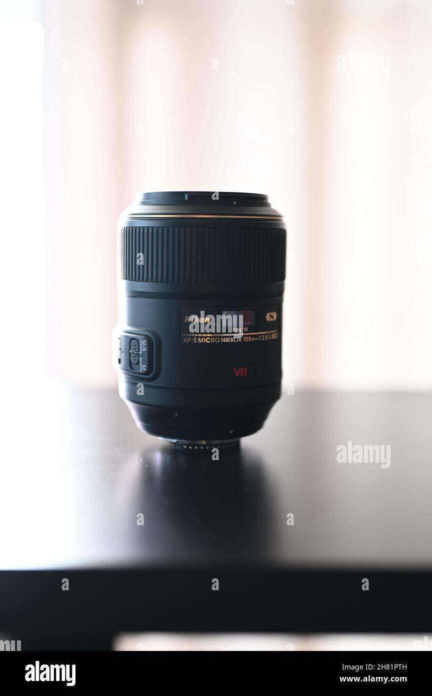 Nikon nikkor macro obiettivo f-mount Foto Stock