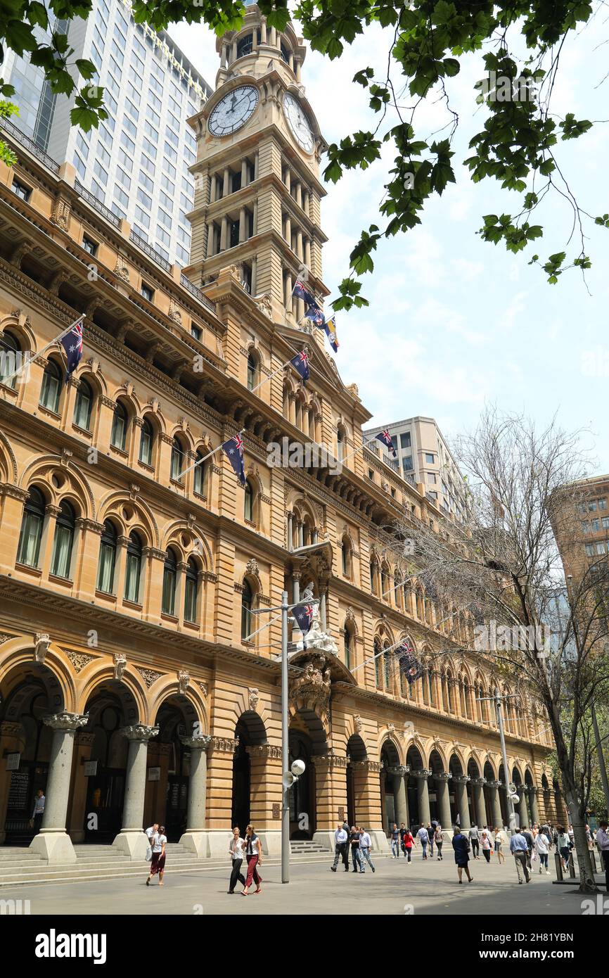 Scena di strada a Martin Place, Sydney, Australia. Ottobre, 2019. Foto Stock