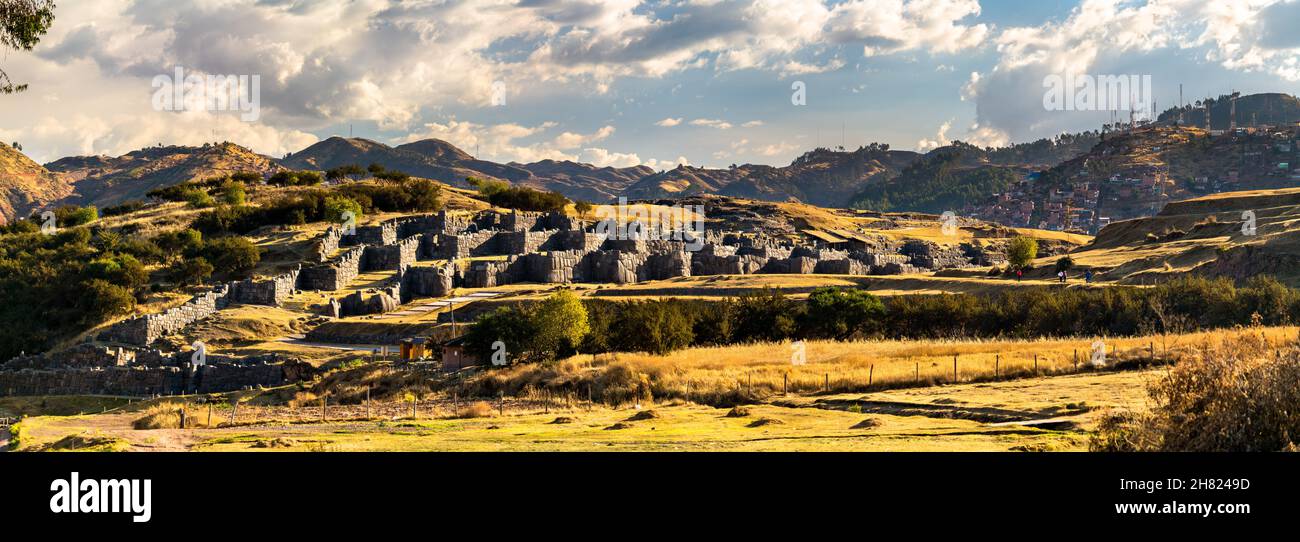 Cittadella di Sacsayhuaman a Cusco, Perù Foto Stock