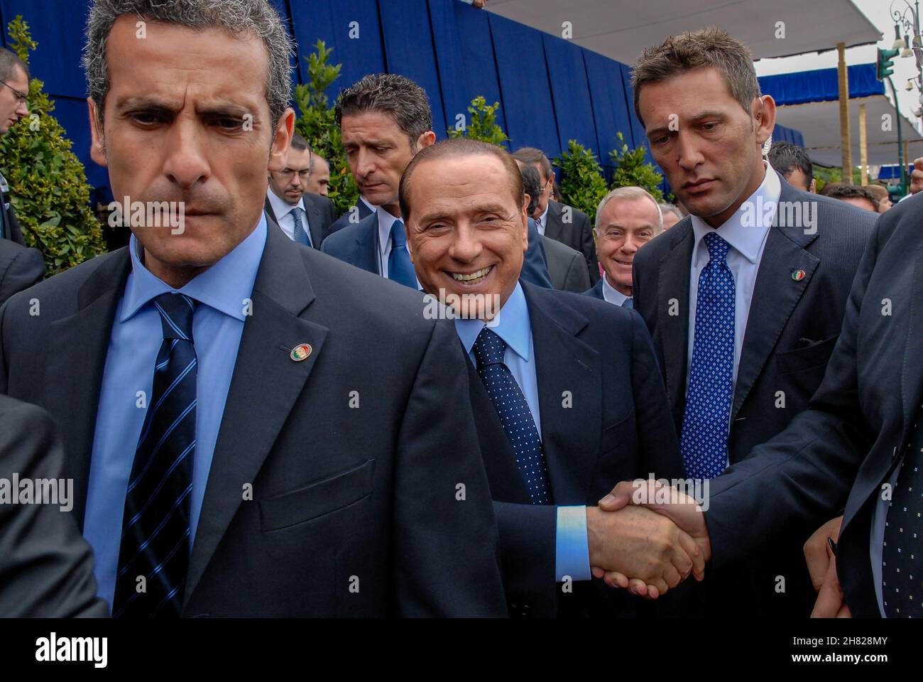 Roma, Italia 02/06/2009: Silvio Berlusconi alla sfilata della Repubblica. © Andrea Sabbadini Foto Stock