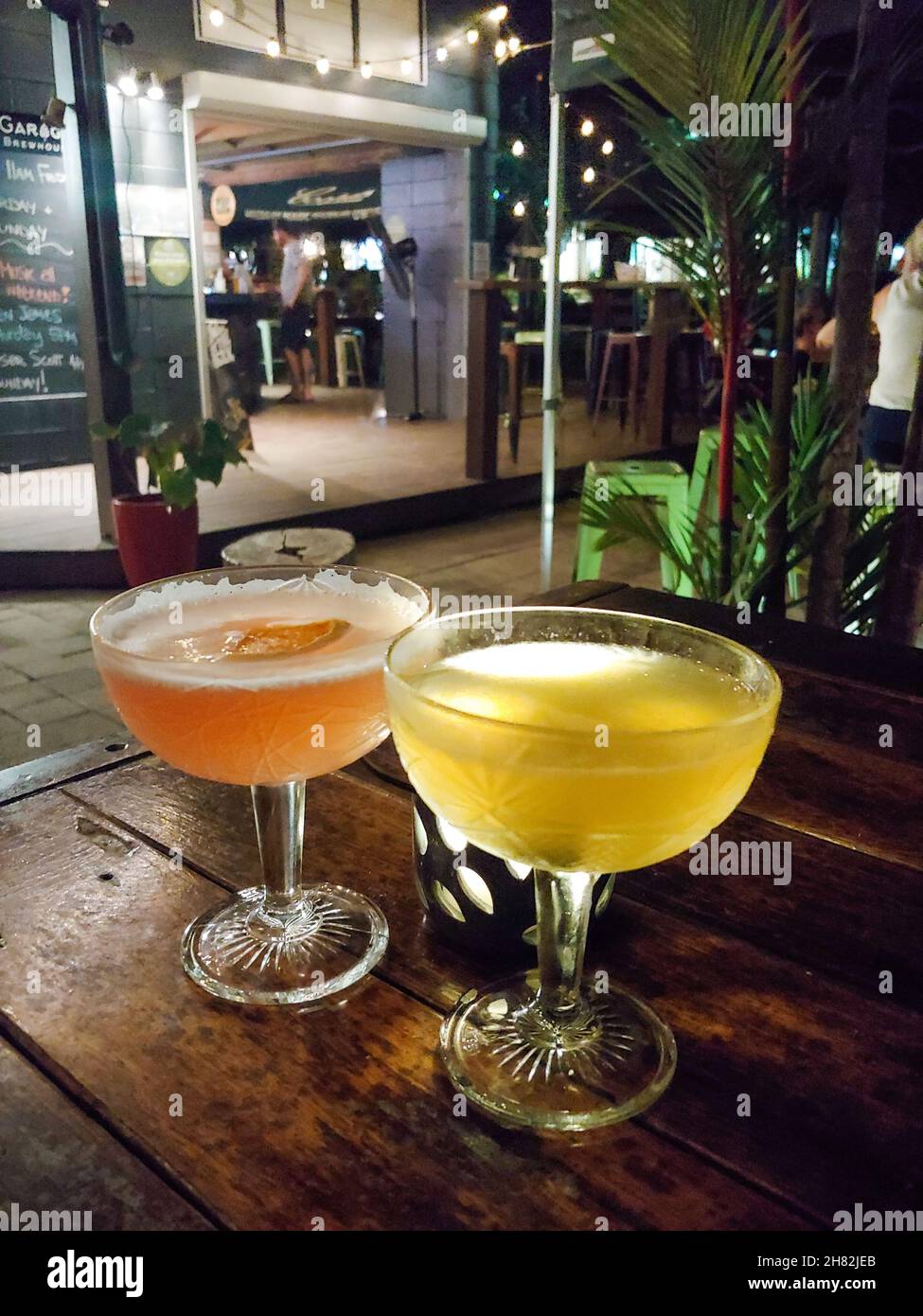 Dessert e bevande nell'Outback Australia Foto Stock