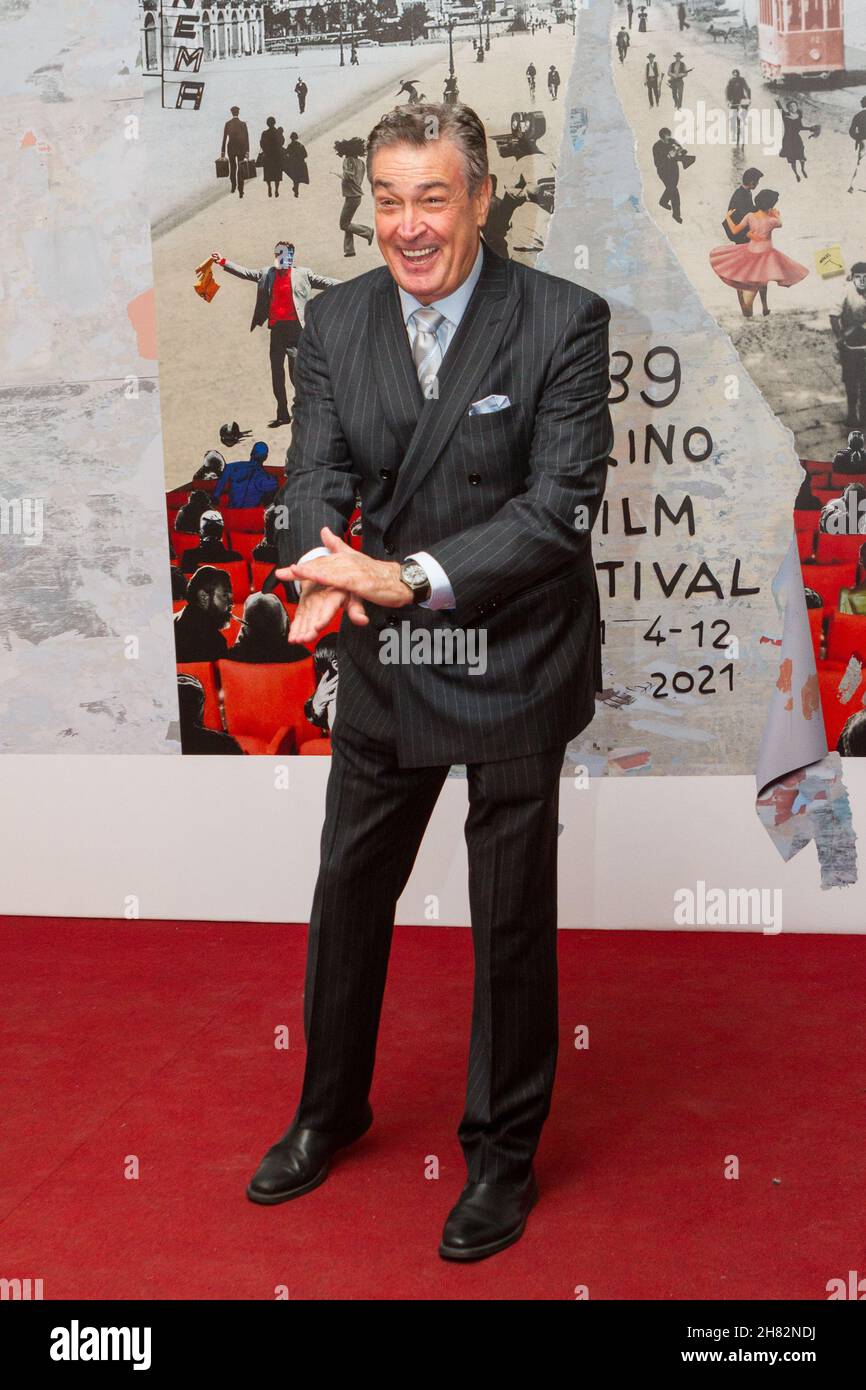 26 novembre 2021, Torino, Italia: Torino. 26 novembre 2021. L'attore Daniel McVicar pone sul tappeto rosso del Festival del Cinema di Torino del 2021. (Credit Image: © Marco Destefanis/Pacific Press via ZUMA Press Wire) Foto Stock